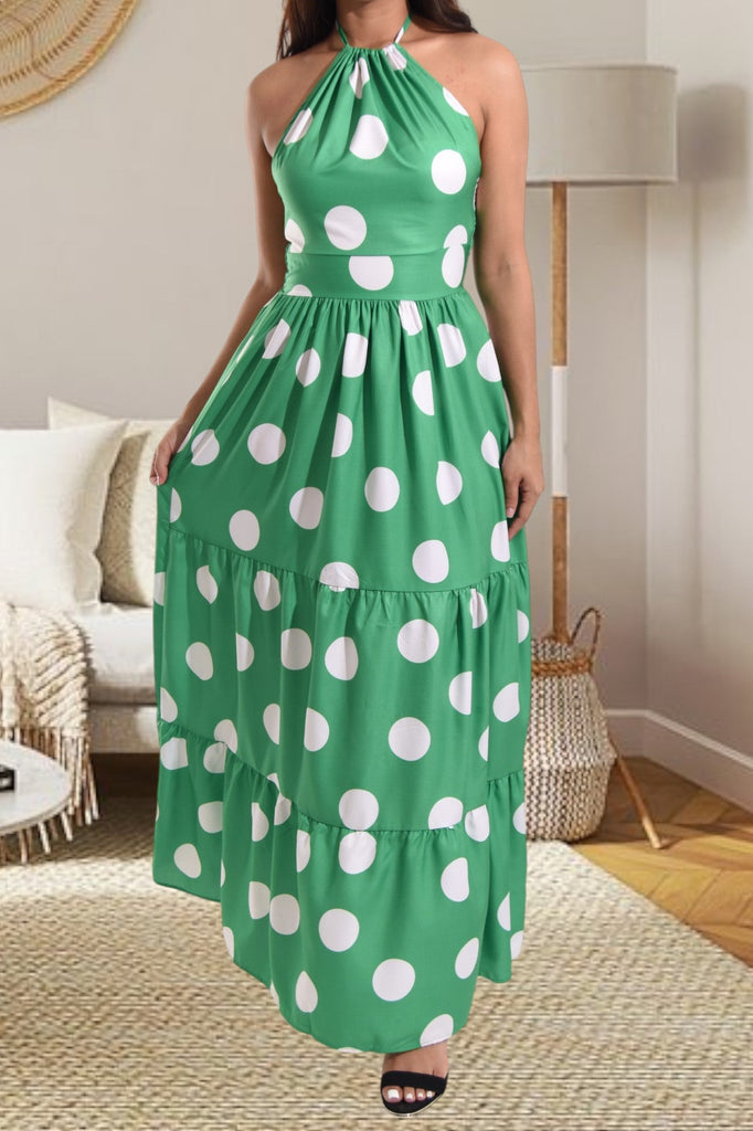 Ladies White Polka Dot Dress - StylePhase SA