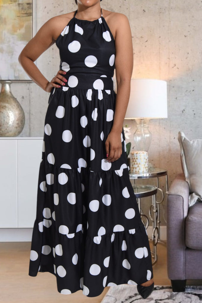 Ladies White Polka Dot Dress - StylePhase SA