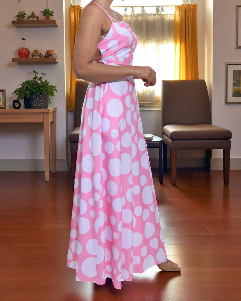 Ladies White Polka Dot Pocket Dress - StylePhase SA