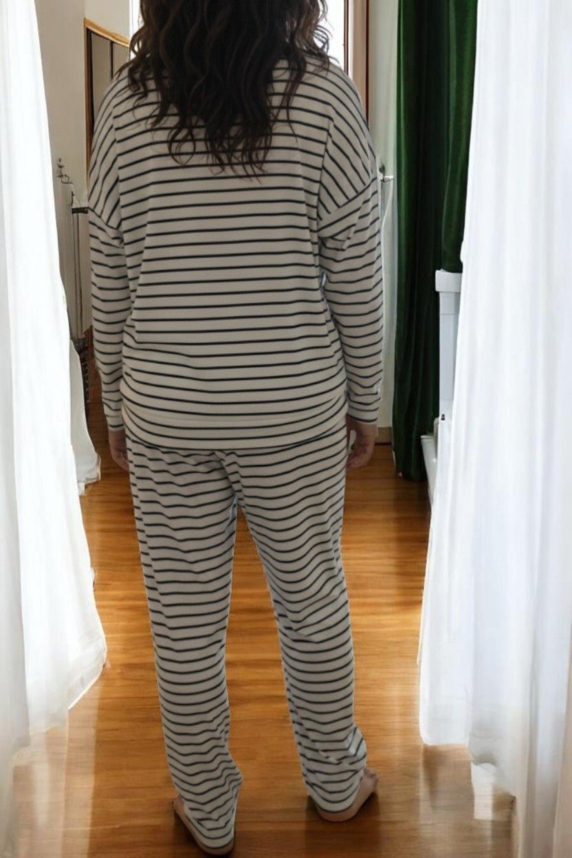 Ladies White Rib Knit Pj Set - StylePhase SA