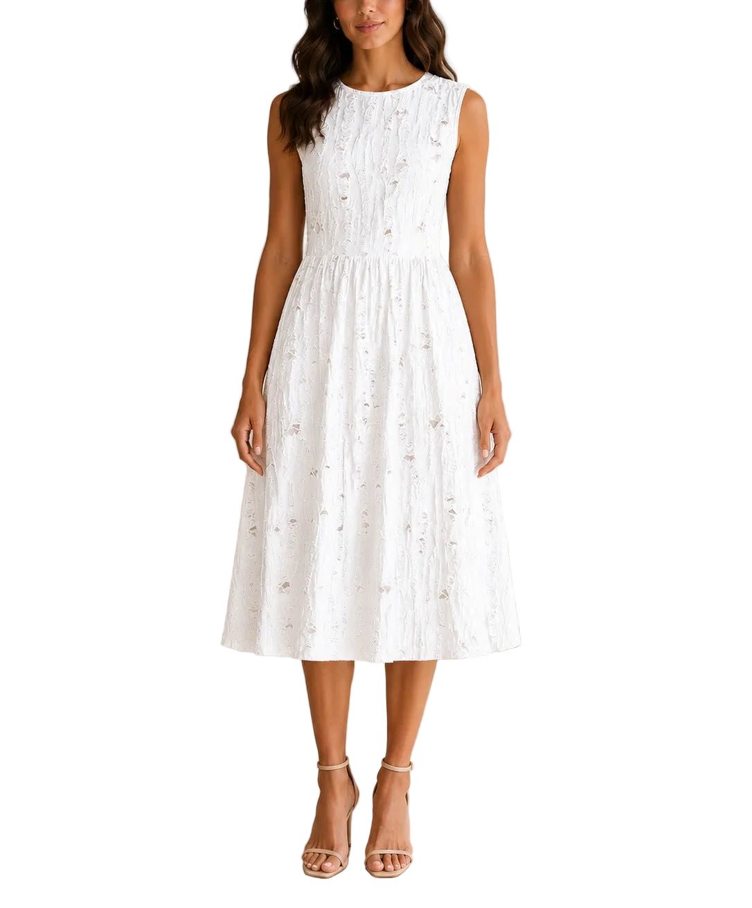 Ladies White Rip Look Pocket Dress - StylePhase SA