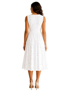 Ladies White Rip Look Pocket Dress - StylePhase SA