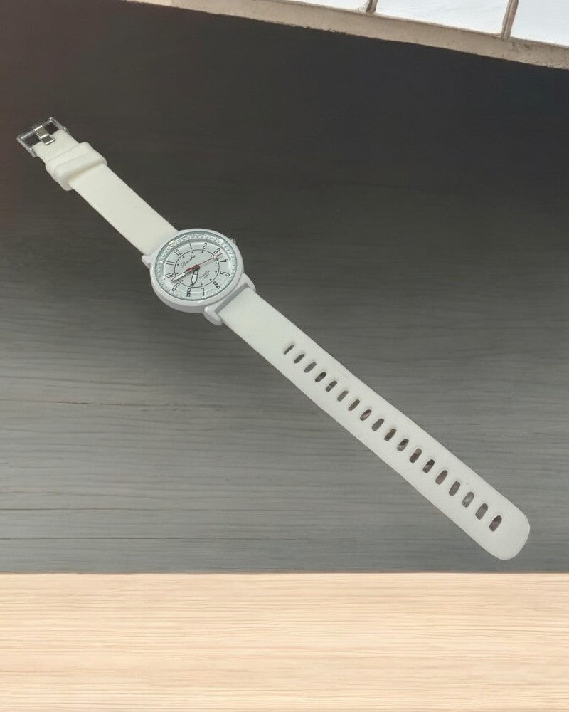 Ladies White Rubber Strap Watch - StylePhase SA