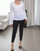 Ladies White Sequence Top - StylePhase SA