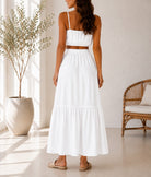 Ladies White Skirt Two-Piece Set - StylePhase SA