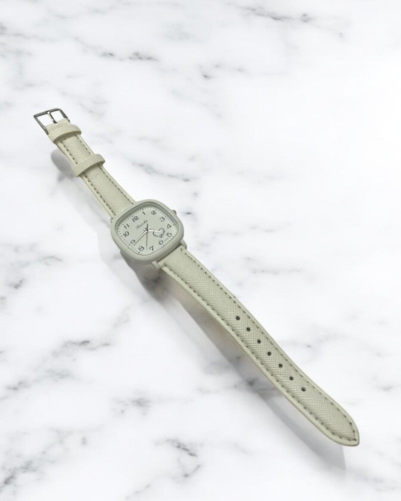 Ladies White Square Face Strap Watch - StylePhase SA