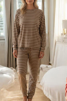 Ladies White Stripe Pj Set - StylePhase SA