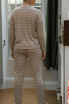 Ladies White Stripe Pj Set - StylePhase SA