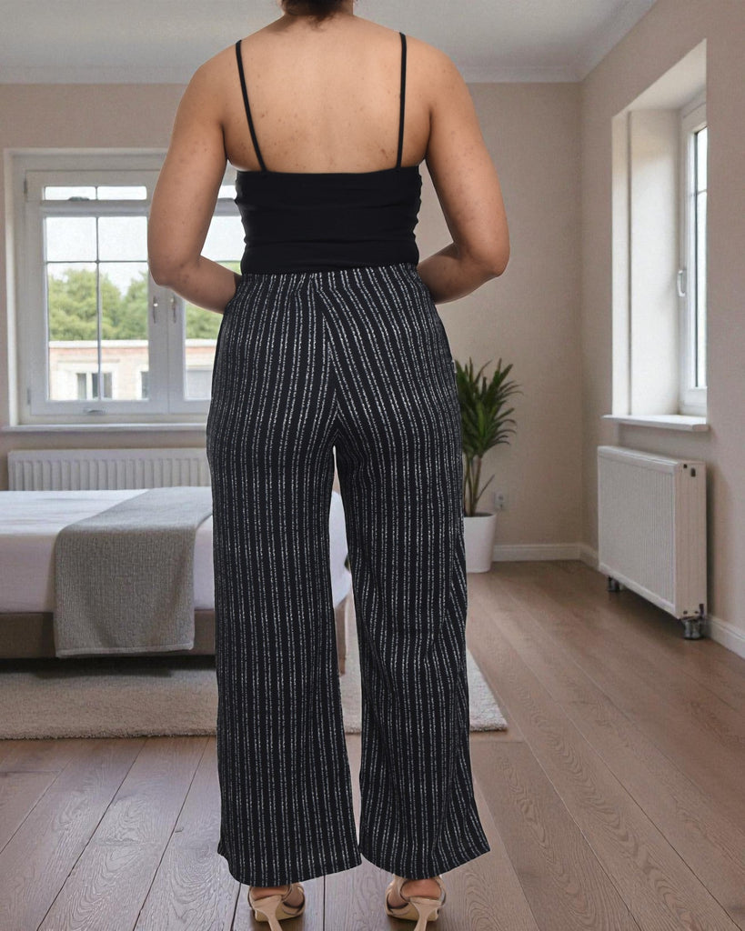 Ladies White Stripe Pocket Pants - StylePhase SA