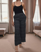 Ladies White Stripe Pocket Pants - StylePhase SA
