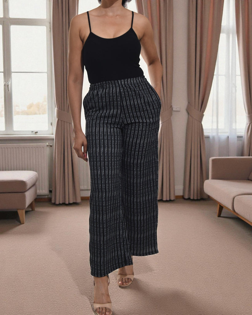 Ladies White Stripe Pocket Pants - StylePhase SA