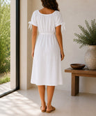 Ladies White Tunic Tie Dress - StylePhase SA