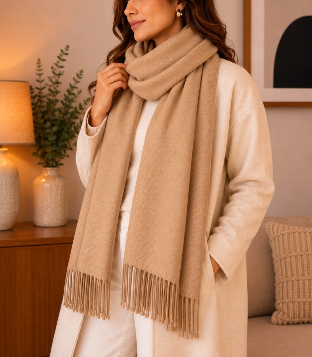 Ladies Winter Scarf - Caramel - StylePhase SA
