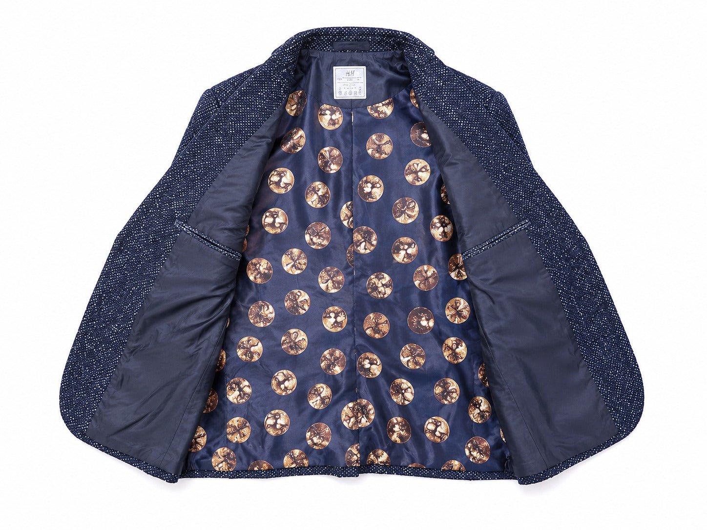 Ladies Wool Blend Blazer - Navy And White - StylePhase SA