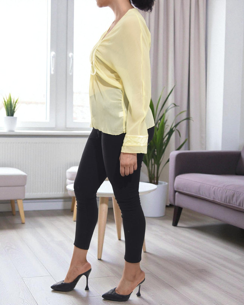Ladies Yellow Chiffon Top - StylePhase SA