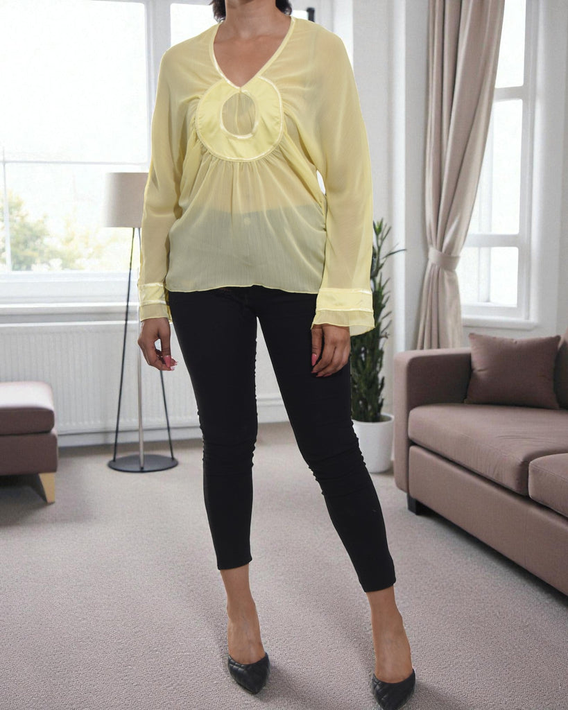 Ladies Yellow Chiffon Top - StylePhase SA
