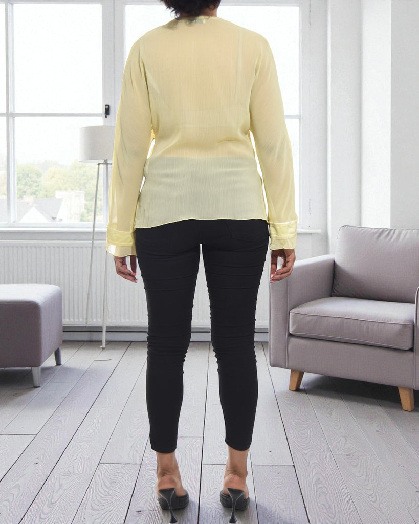 Ladies Yellow Chiffon Top - StylePhase SA