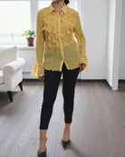 Ladies Yellow Frill Shirt - StylePhase SA