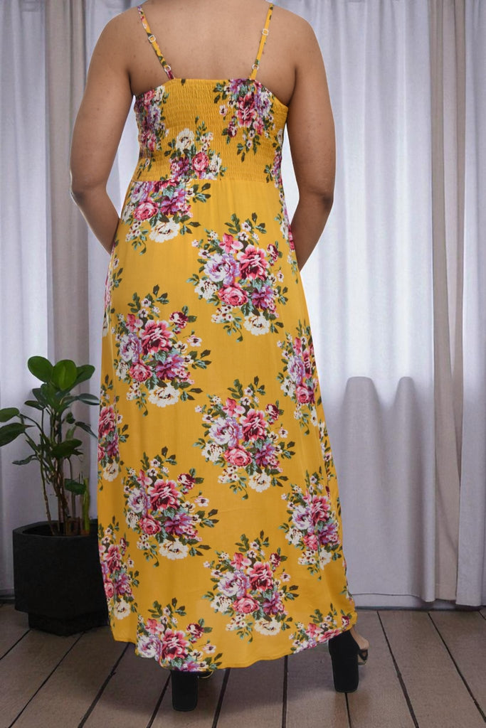 Ladies Yellow Front Knot Dress - StylePhase SA