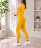Ladies Yellow Long Sleeve Activewear Set - StylePhase SA