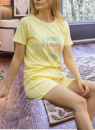 Ladies Yellow Petite Pj Set - J Adore - StylePhase SA