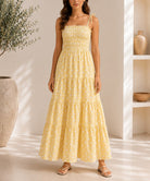 Ladies Yellow Polka Dot Pocket Dress - StylePhase SA