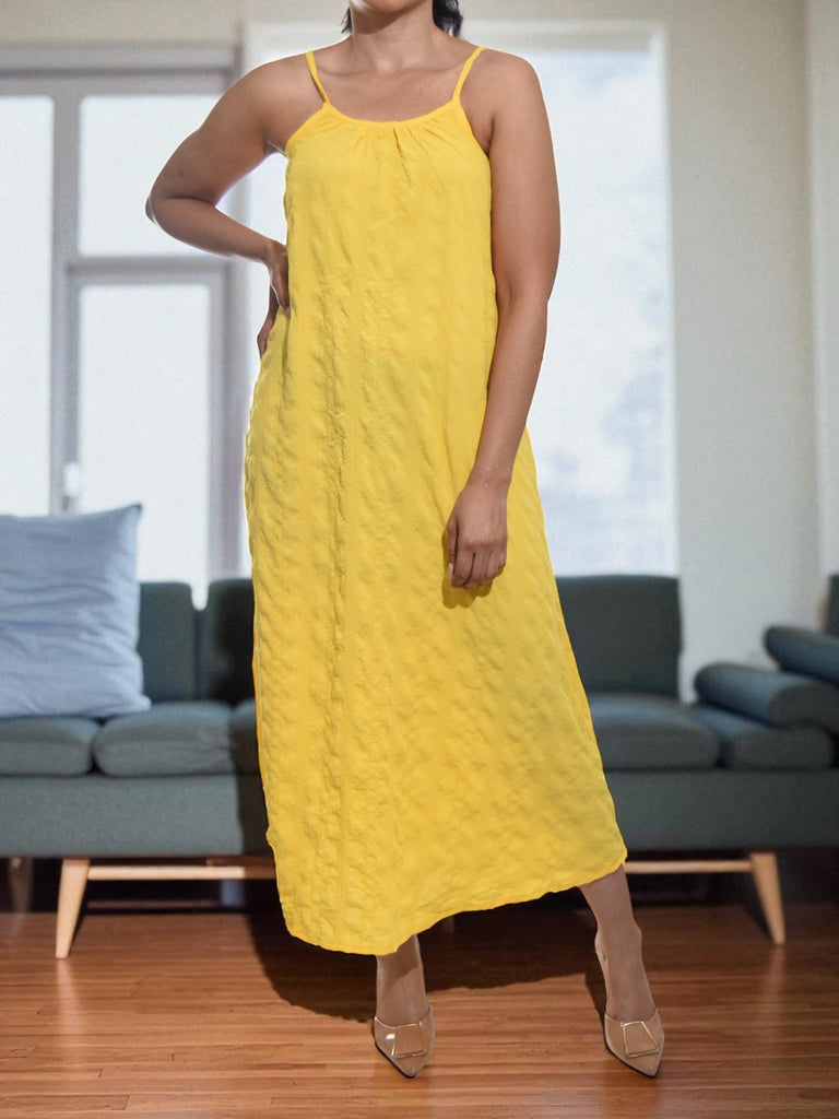 Ladies Yellow Strappy Maxi Dress - StylePhase SA