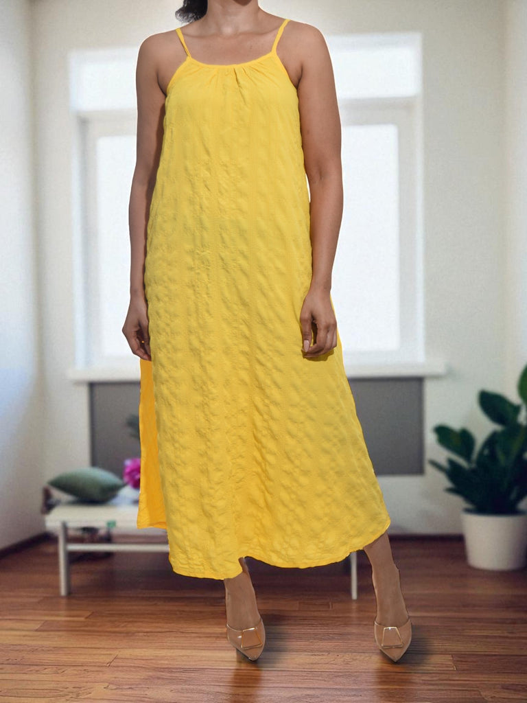 Ladies Yellow Strappy Maxi Dress - StylePhase SA