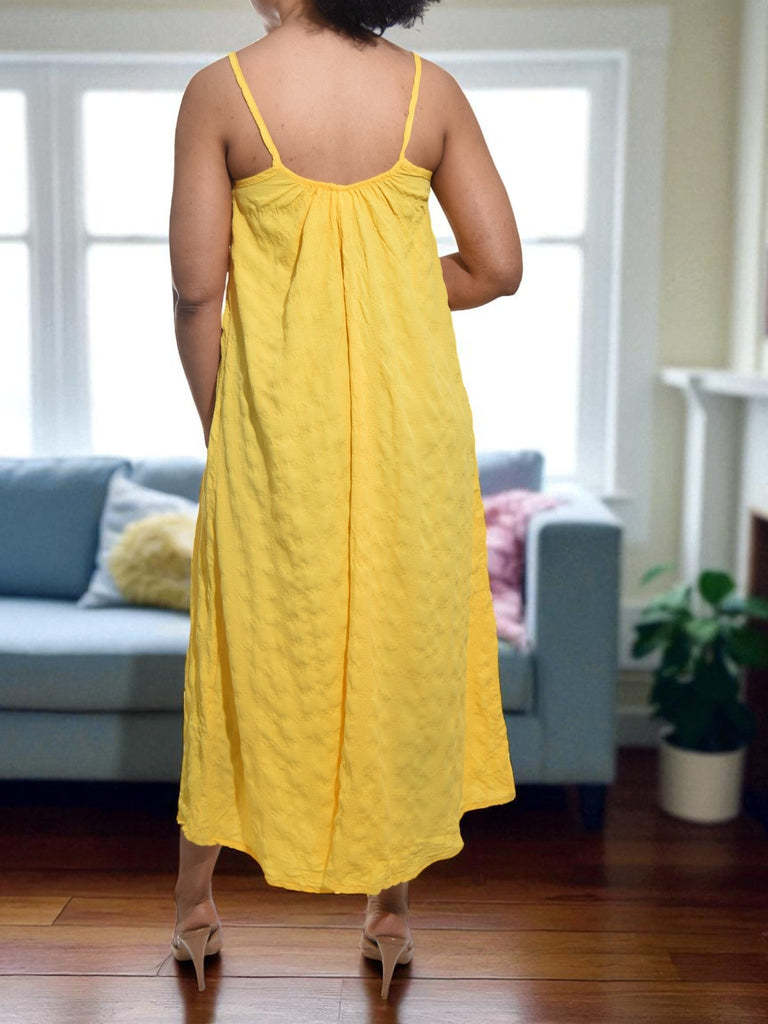 Ladies Yellow Strappy Maxi Dress - StylePhase SA