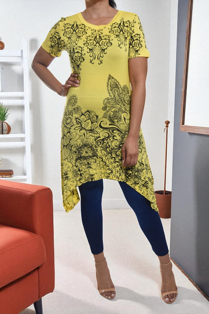 Ladies Yellow Tunic Mini Dress - StylePhase SA