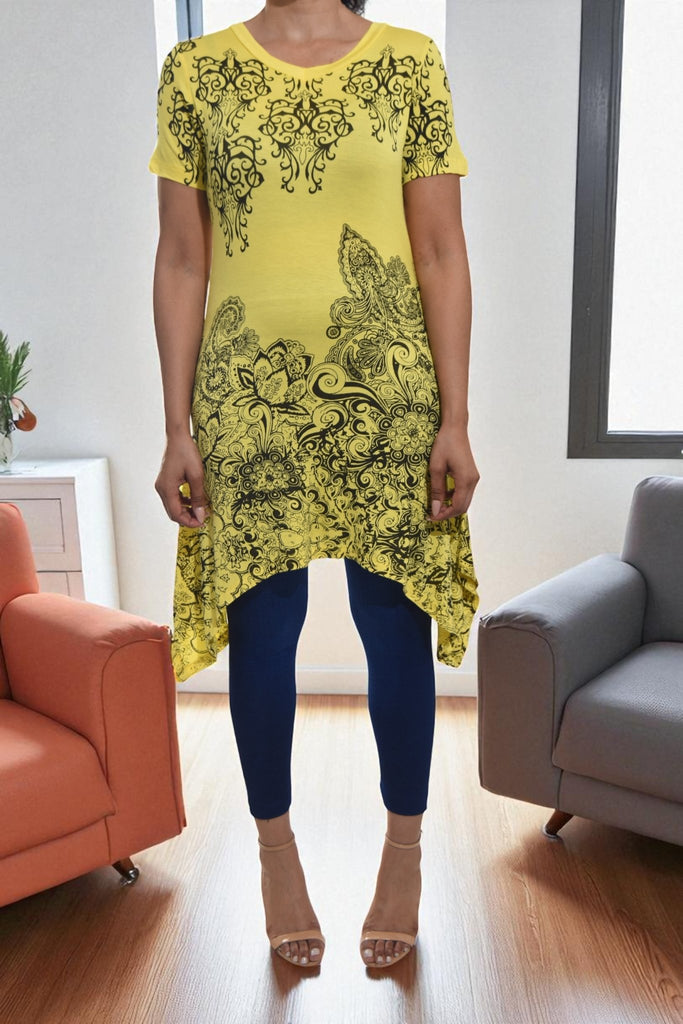 Ladies Yellow Tunic Mini Dress - StylePhase SA