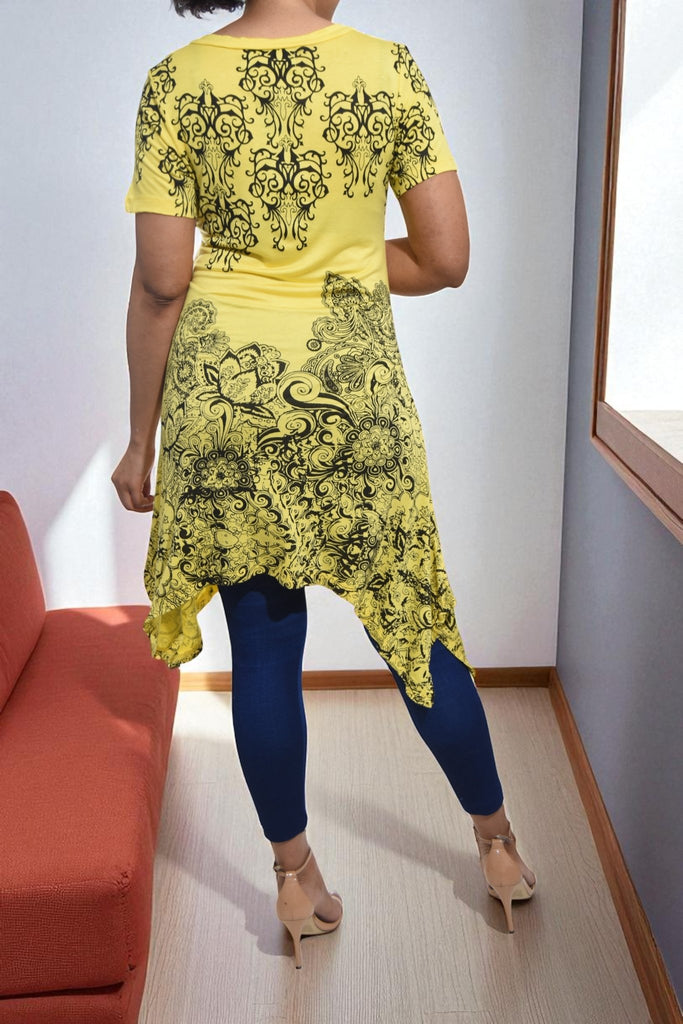 Ladies Yellow Tunic Mini Dress - StylePhase SA