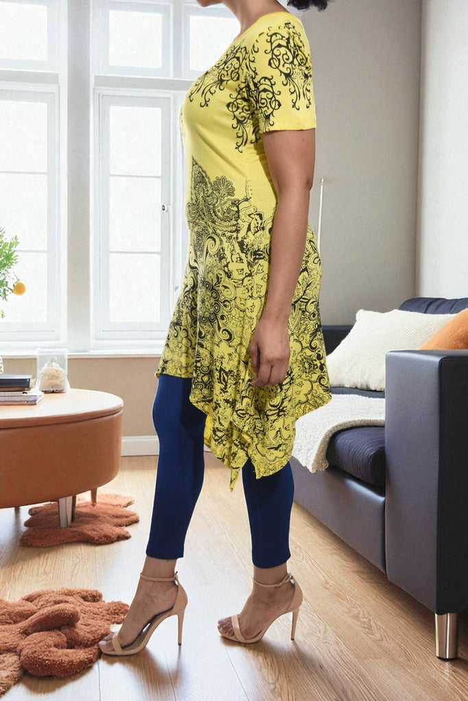 Ladies Yellow Tunic Mini Dress - StylePhase SA