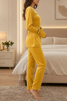 Ladies Yellow Velour Pj Set - StylePhase SA