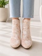 Ladies Zadie Blush Block Heel Ankle Boots - StylePhase SA