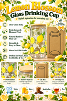 Lemon blossom glass cup with gift box