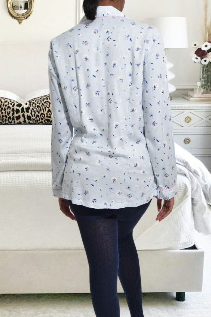 Light Blue Printed Pj Top - StylePhase SA