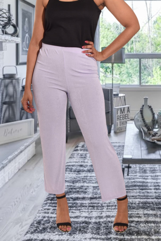 Light Lilac Elastic Pants - StylePhase SA