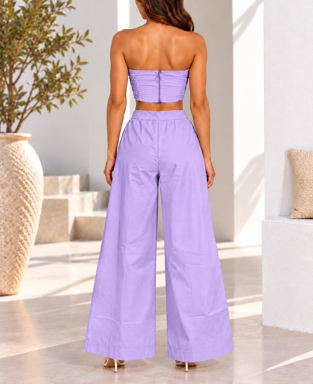 Lilac two piece set back view