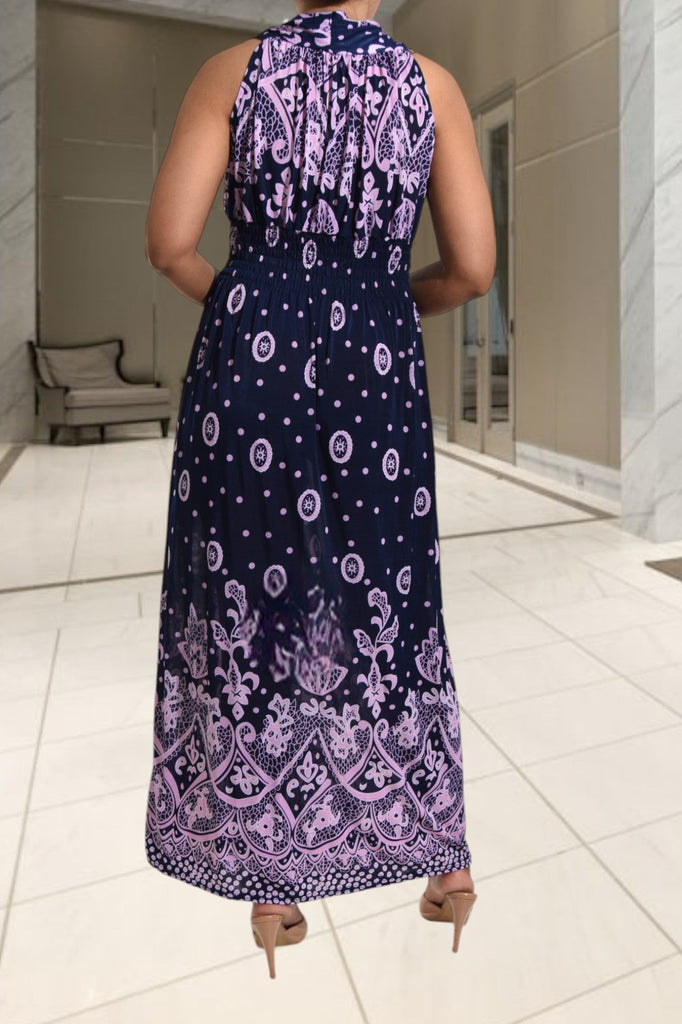 Lilac V Neck Maxi Dress - StylePhase SA