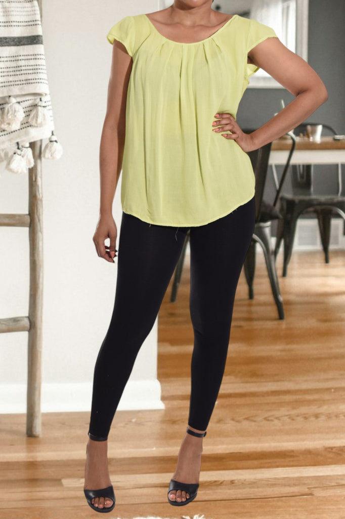 Lime Cap Sleeve Top - StylePhase SA