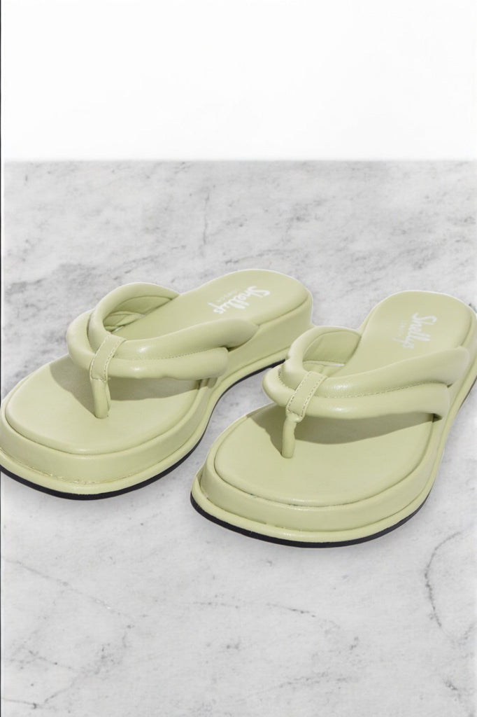 Lime Chunky Flip Flops - StylePhase SA