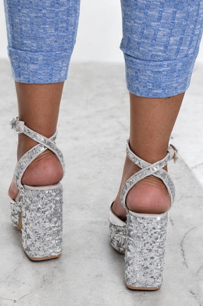 London Dena Silver Platform Heel - StylePhase SA