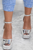 London Dena Silver Platform Heel - StylePhase SA
