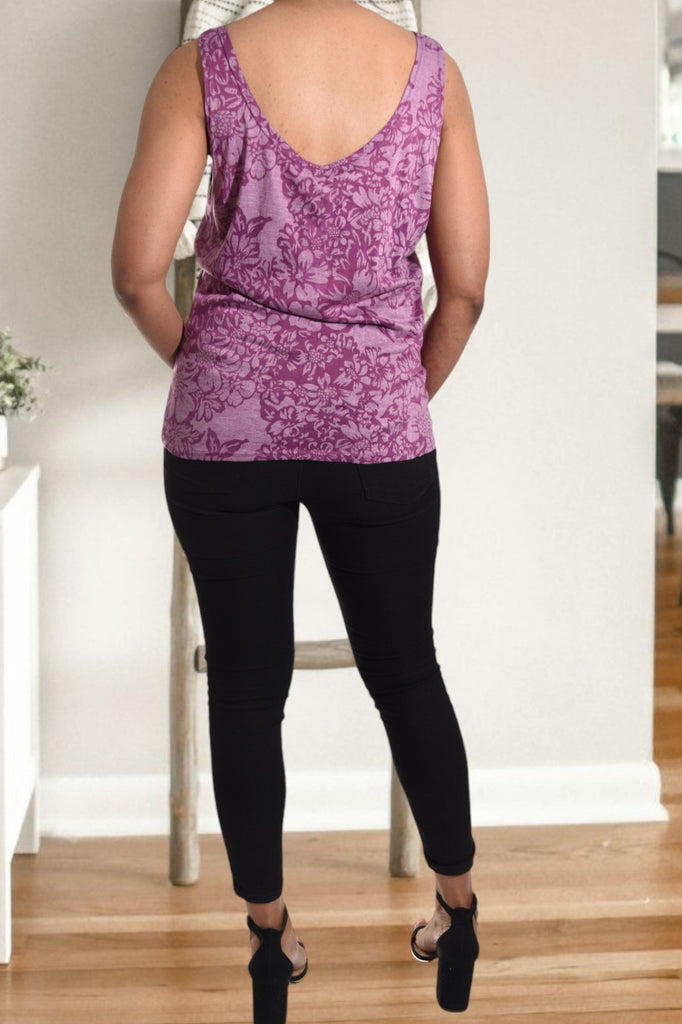 Magenta Burnout Sleeveless Top - StylePhase SA