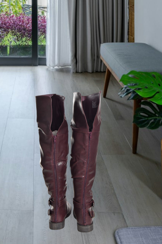 Marit Burgundy Boots - StylePhase SA