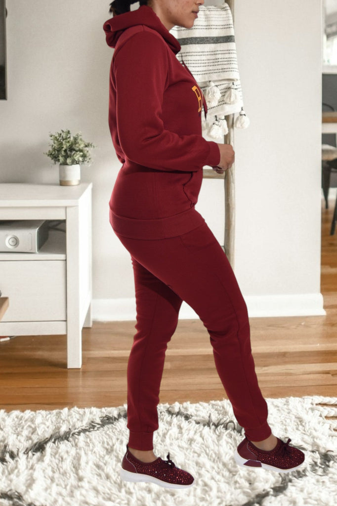 Maroon Brooklyn Fleece Tracksuit - StylePhase SA