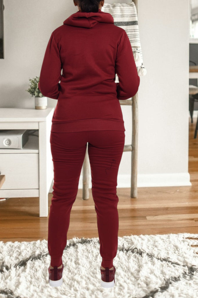 Maroon Brooklyn Fleece Tracksuit - StylePhase SA