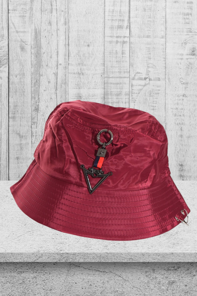 Maroon Bucket Hat with Unique Design - StylePhase SA