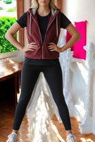 Maroon Crop Zip Jacket - StylePhase SA
